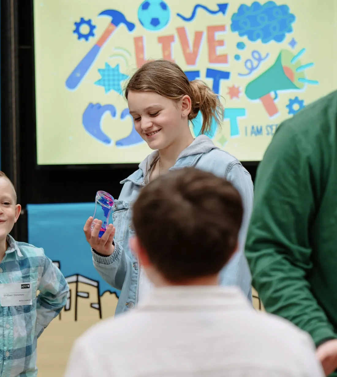 Elementary kids in a Nuvo Kids small group learning about God in Columbus, Ohio
