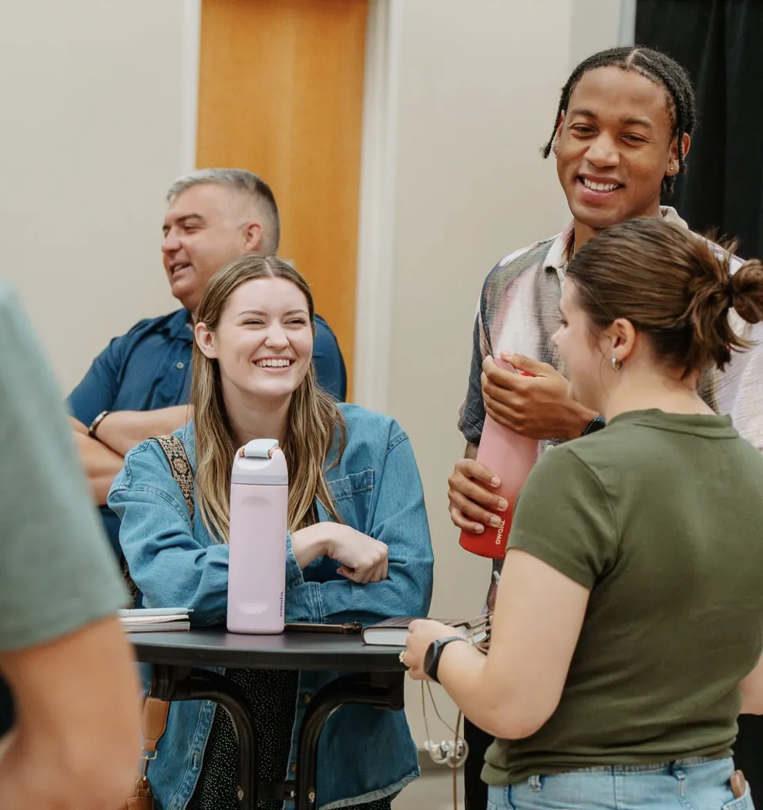 Nuvo Church volunteers laughing together on a Sunday in Columbus, Ohio