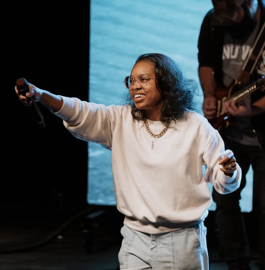 Bobbi leading worship at Nuvo Church in Dublin, Ohio