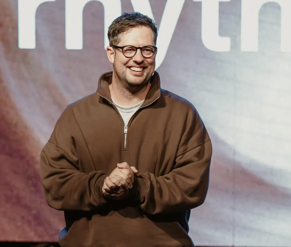 Pastor Patrick Holden teaching on Sunday at Nuvo Church in Columbus, Ohio